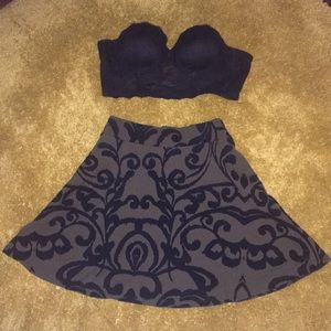 Suede Print Mini Skirt